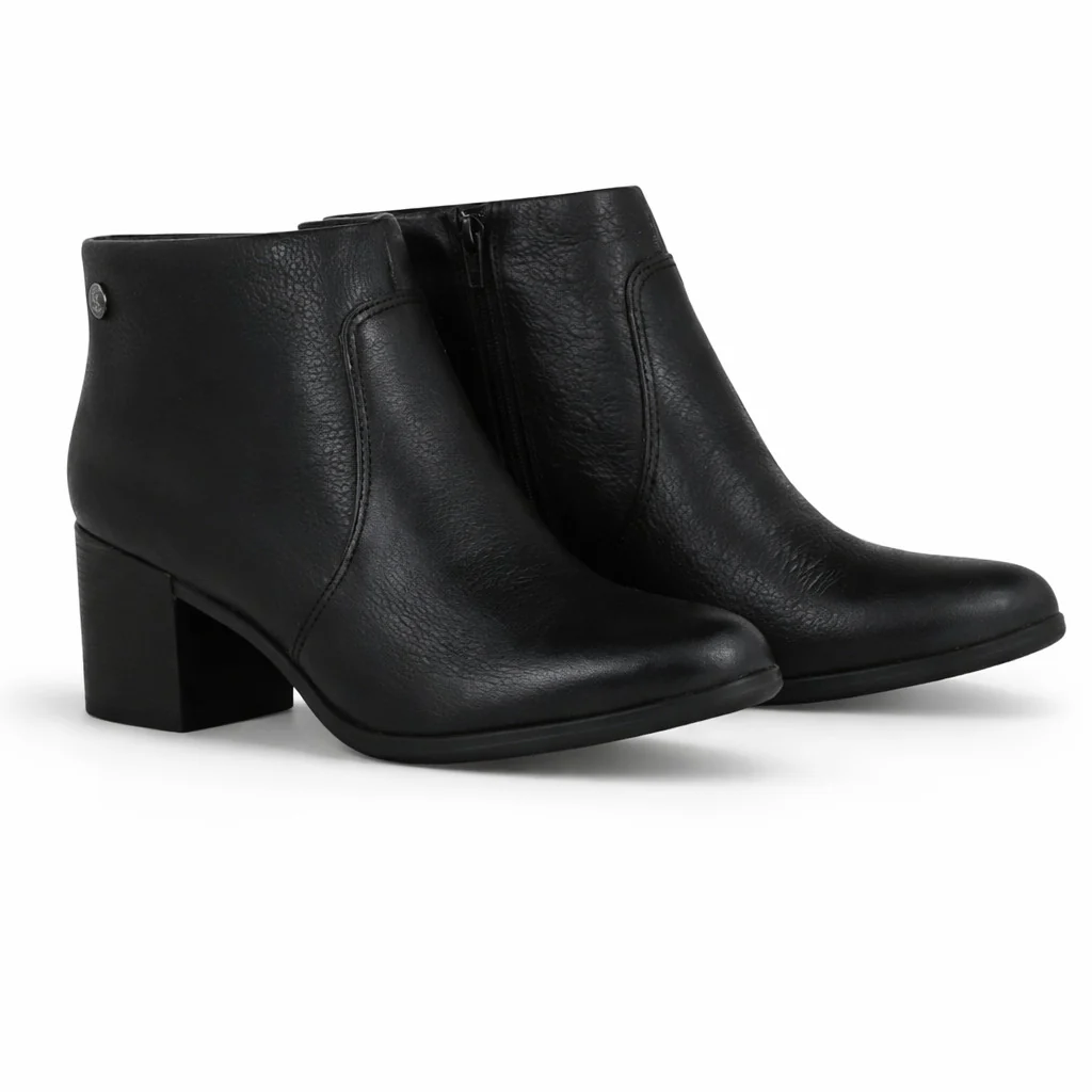 Bota Cano Curto Bottero Couro Legitimo Salto Bloco Confort - Image 7