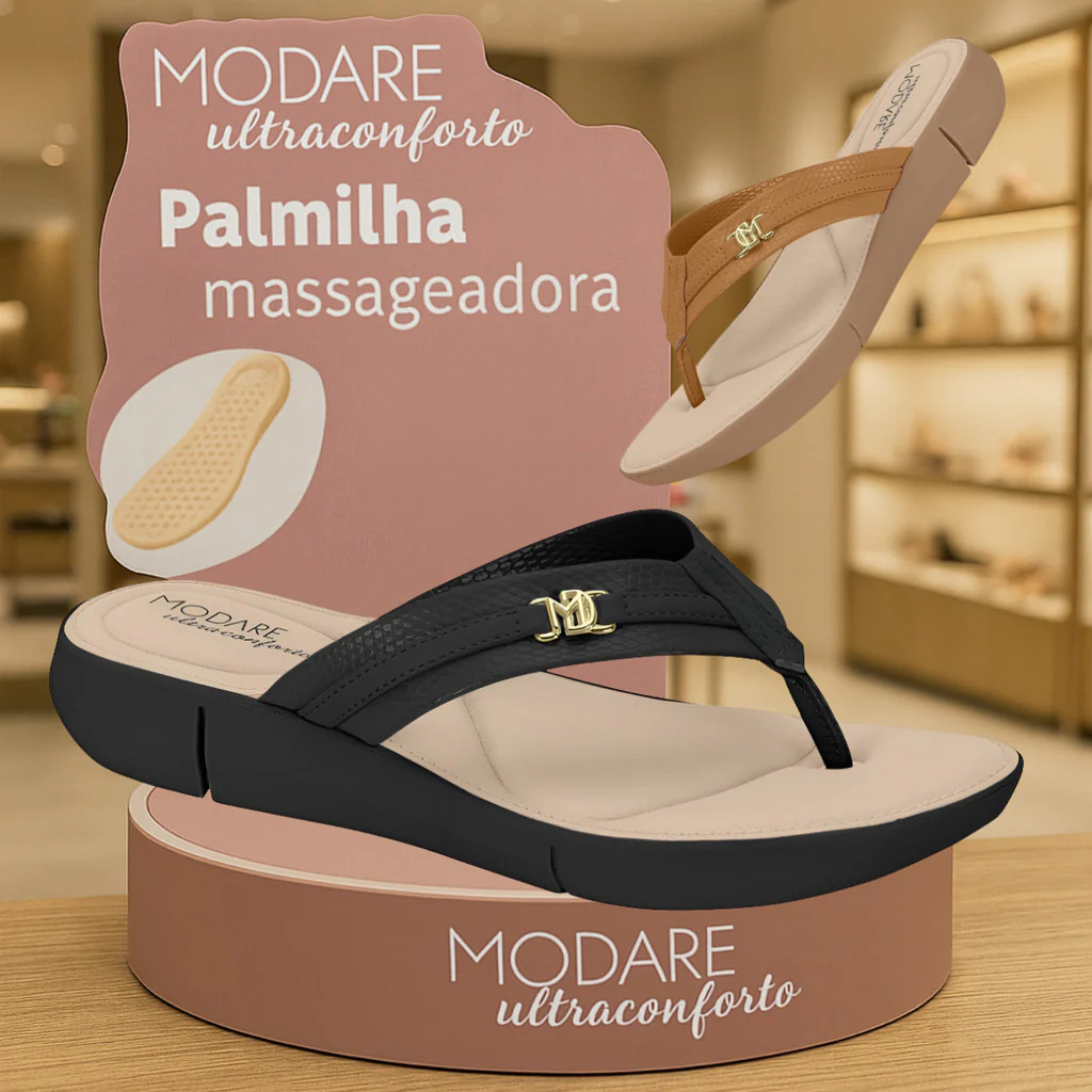 Chinelo ortopédico massageador Antiderrapante Modare - Image 3