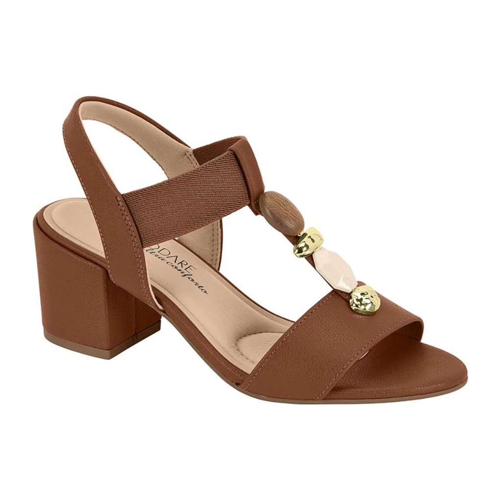 Sandália Feminina Modare Salto Médio Grosso Pedraria - Elegância e Conforto - Image 20