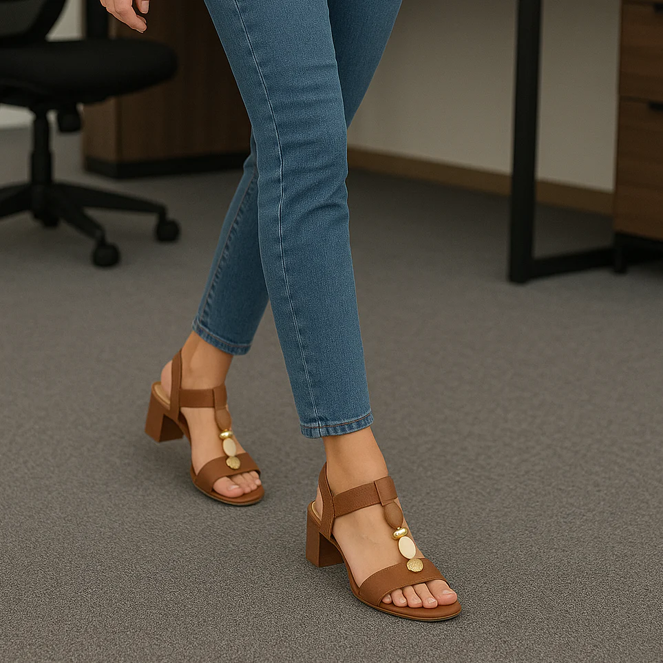 Sandália Feminina Modare Salto Médio Grosso Pedraria - Elegância e Conforto - Image 22