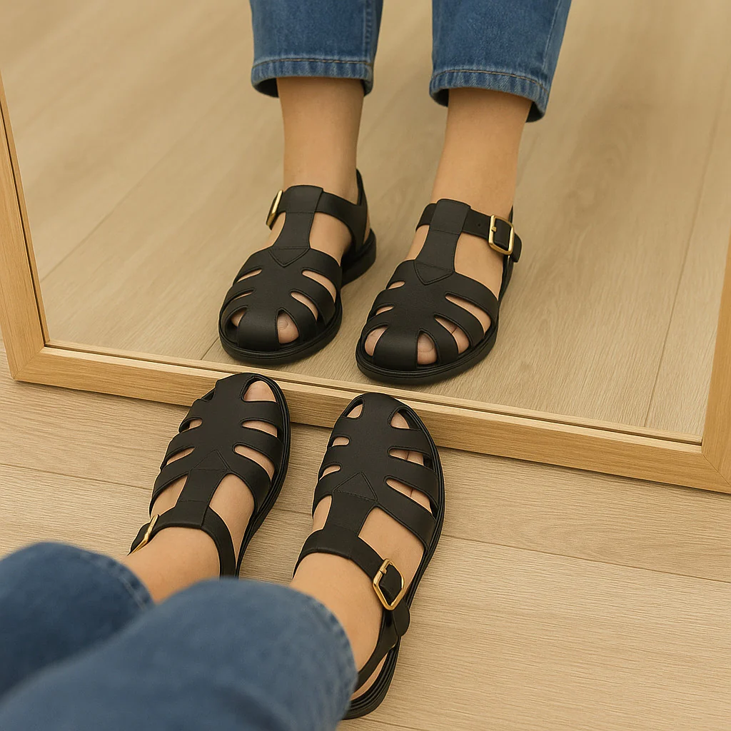 Sandália Feminina Ortopédica com Fivela Moleca - Image 2
