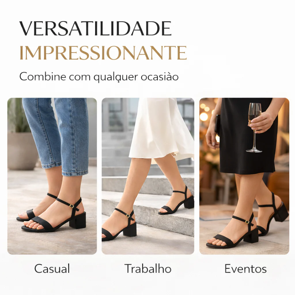Sandália Feminina Vizzano Salto Quadrado Baixo - Image 7