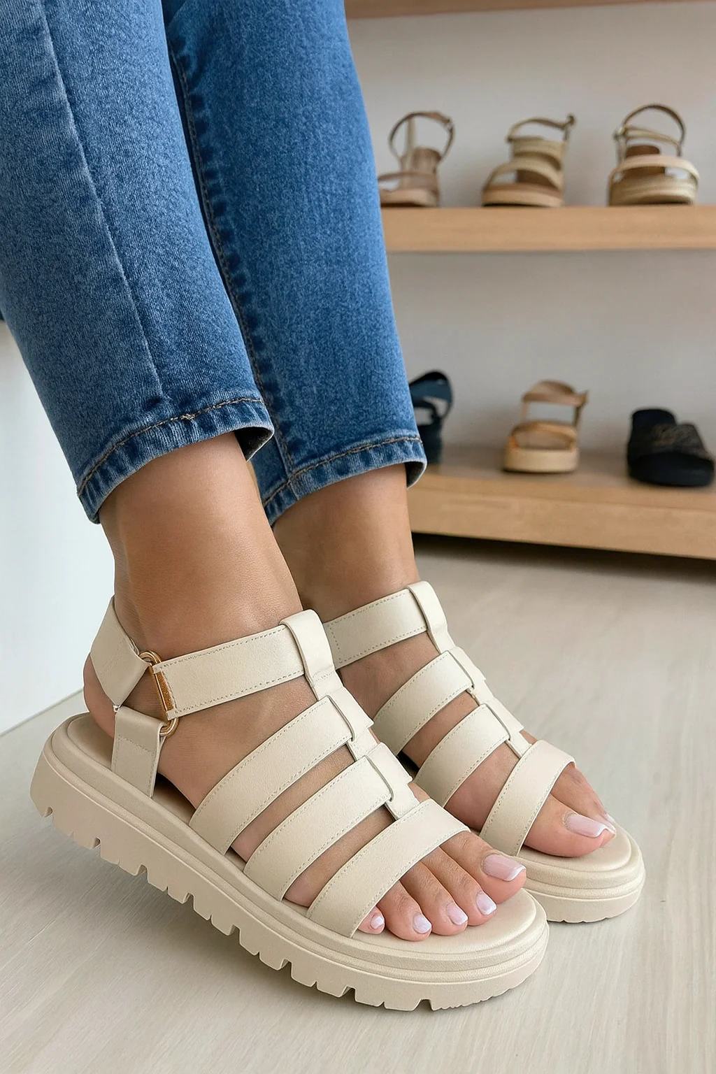 Sandália Papete Feminina Moleca Flatform - Image 7