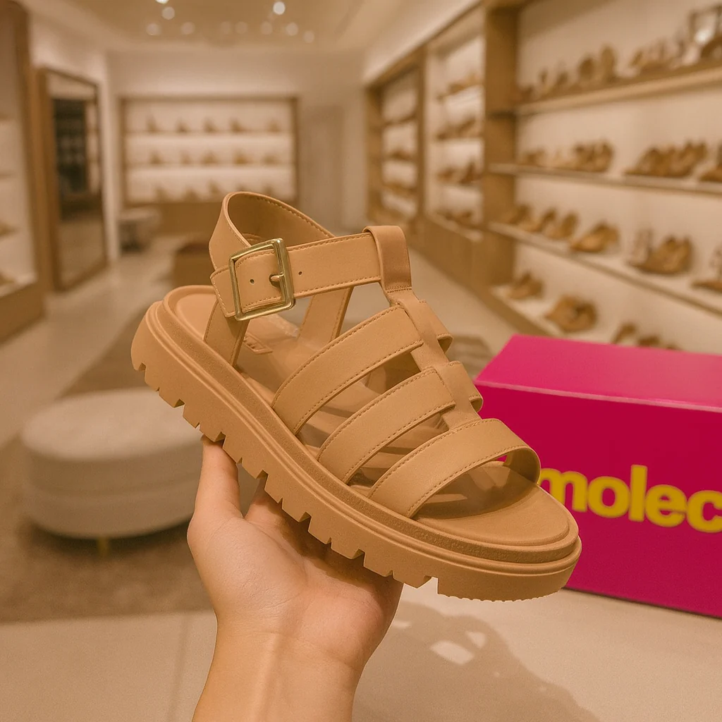 Sandália Papete Feminina Moleca Flatform - Image 8