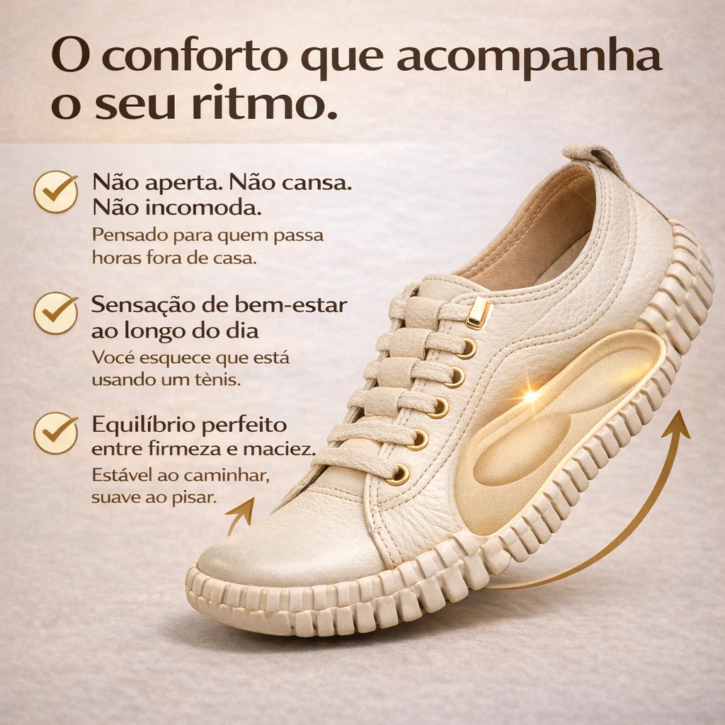 Tênis em couro feminino Bottero - Conforto que Acompanha Você o Dia Todo - Image 7