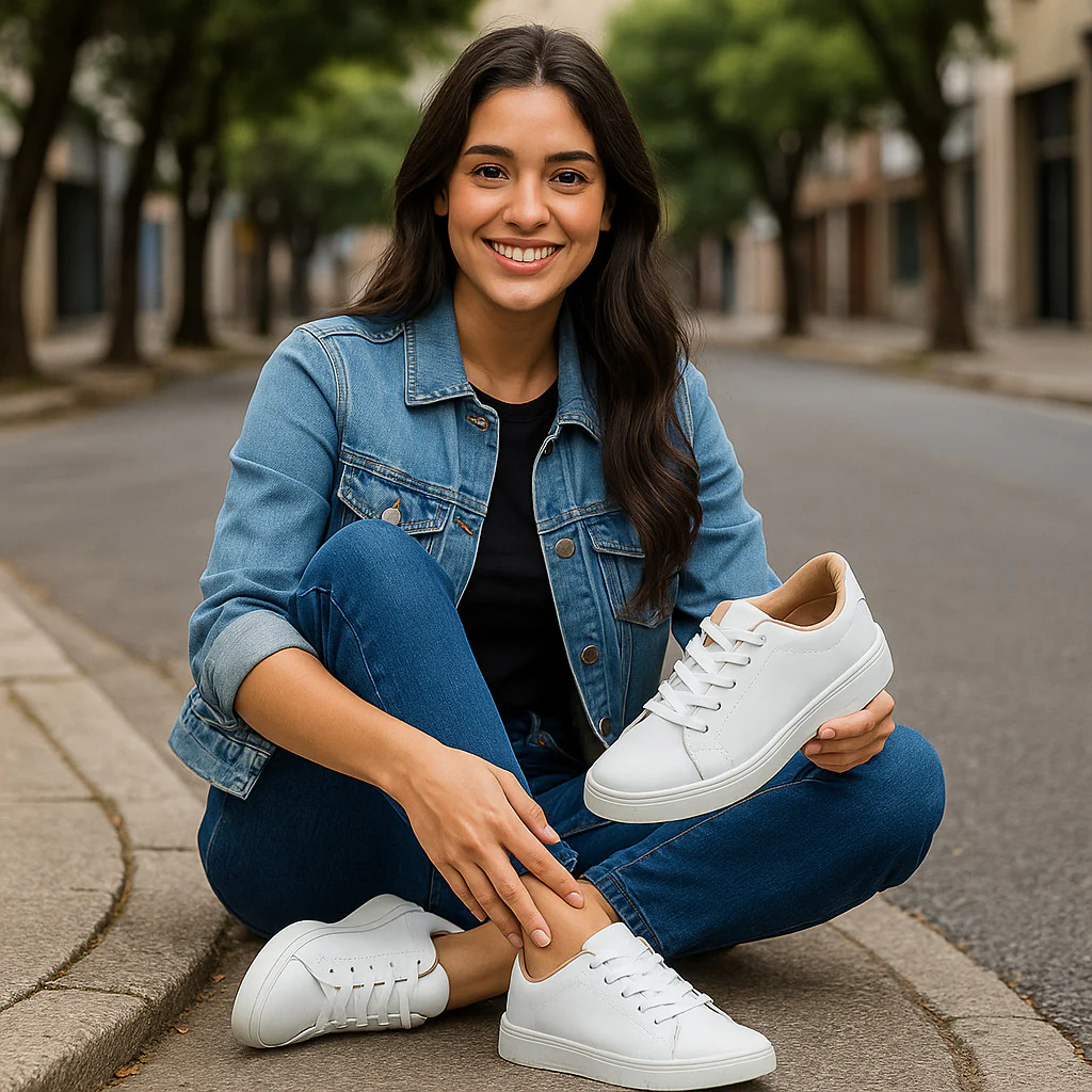 Tênis Feminino Casual Branco - Moleca - Image 3