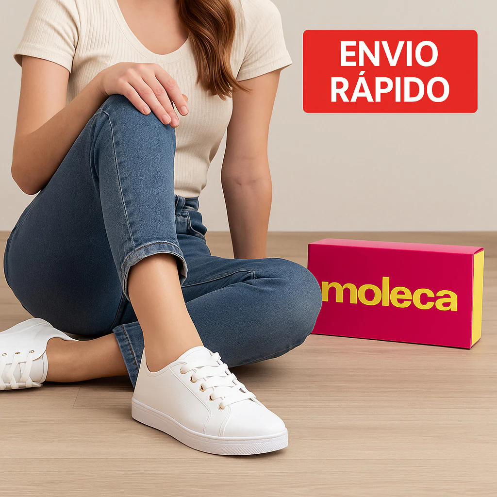 Tênis Feminino Casual Branco - Moleca - Image 7