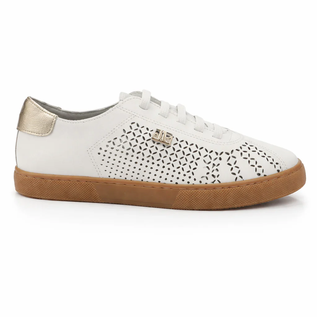 Tênis Feminino em Couro Branco Comfort Bottero - Image 11