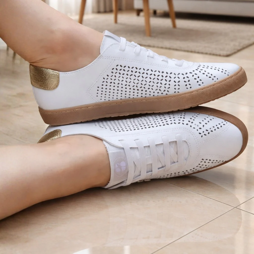 Tênis Feminino em Couro Branco Comfort Bottero - Image 9